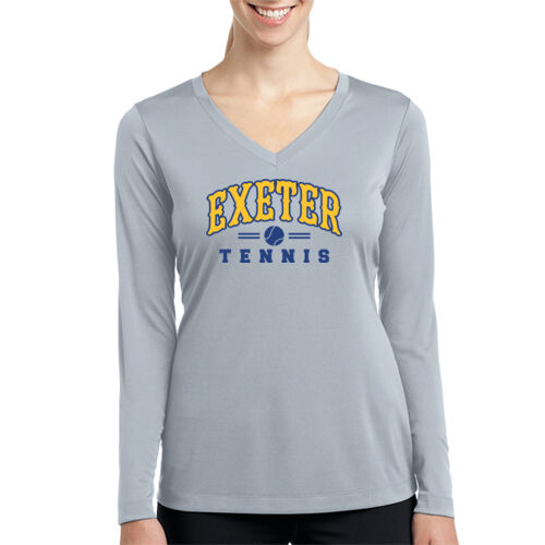 Ladies Long Sleeve Competior V Neck Tee Thumbnail