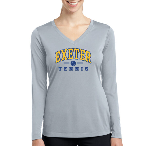 Ladies Long Sleeve Competior V Neck Tee Thumbnail