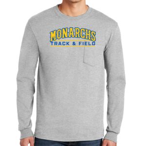 Ultra Cotton ® 100% Cotton Long Sleeve T Shirt with Pocket Thumbnail