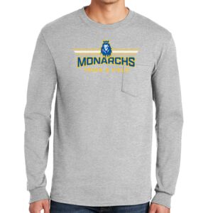 Ultra Cotton ® 100% Cotton Long Sleeve T Shirt with Pocket Thumbnail